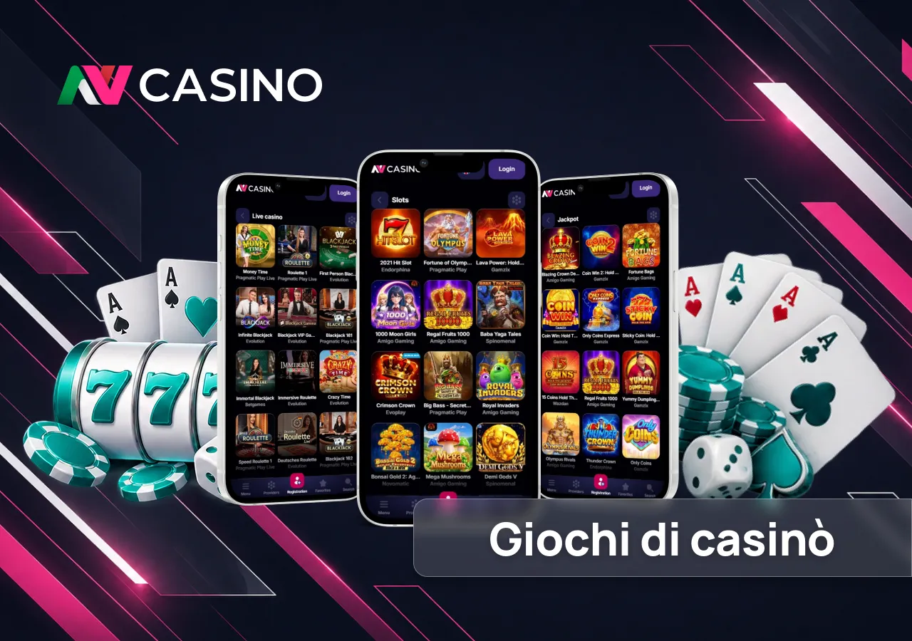 Giochi di Casinò Nella Casino App di NV Casino